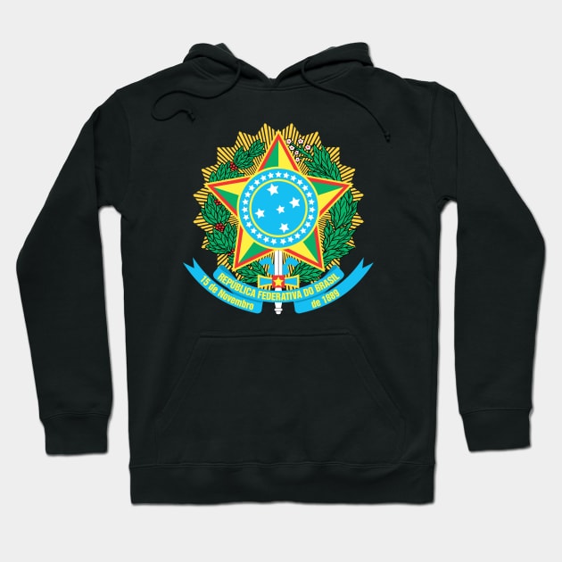 Coat of arms of Brazil Hoodie by Wickedcartoons